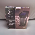 Solar Post Accent Lights GTX-W407-4PK Pack 10 Lumen Wall Rechargeabl. Fixed Price $80.00.