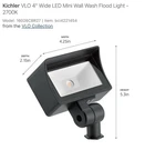 Kichler 1602627 Vlo 4"W Led Mini Wall Wash Flood Light - 2700K Bronze. Fixed Price $200.00.