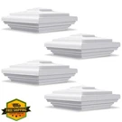 Vivida 5" White Vinyl Fence Post Cap, Pyramid New England, Pvc Square Top, 4 .... Fixed Price $53.99.
