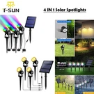 4 In 1 Solar Led Spotlights Outdoor Garden Landscape Lamps For Driveway Pathway. Fixed Price $54.99.