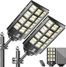 Vzyhik Solar Street Lights Waterproof 9000W Commercial 2PK Black. Fixed Price $169.00.