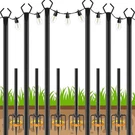 Ahrlhr 6 Pack String Light Poles, Outdoor 10 Ft Forked Meta.... Fixed Price $84.91.