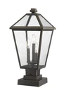 Z-lite 579PHBS-SQPM Talbot 3 Light 22" Tall Outdoor Pier Mount Bronze. Fixed Price $352.00.
