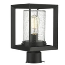 Emliviar Post Lights Outdoor Fixture, 1-LIGHT Lamp Lantern, Black Finish,. Fixed Price $63.64.