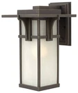 Hinkley Manhattan 15" High Seedy Glass And Bronze Outdoor Wall Light. Fixed Price $299.00.