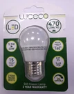 5.5W (=40W) Luceco Led Golf G45 Round 2700K Warm White Light Bulb, Es, E27 Lamp. Fixed Price $10.20.