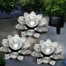 Lewis&wayne Solar Garden Lights Outdoor, 3 Pcs Lotus Flower Pathway Silver Gray. Fixed Price $40.50.
