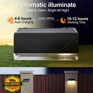 Ellasay Solar Fence Lights IP65 Waterproof Rgb 8 Modes, Garden Decor 16PK. Fixed Price $64.99.