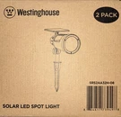 New!! 2PK Westinghouse Solar Led Spotlight 3.7 Volt W/ Multi-function Flashlight. Fixed Price $24.95.