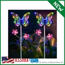 Outdoor Solar Garden Lights - 2 Pack Metal Butterfly Decorative. Fixed Price $32.19.