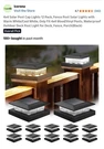 Icerona Solar Post Cap Lights 12 Pack Waterproof Led Outdoor Black White. Fixed Price $40.01.