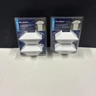 Decorators 2.5" White Solar Pyramid Post Cap 2PK. Fixed Price $30.00.