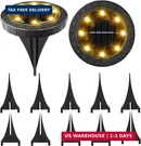 Solar Powered 2PACK, Waterproof Led Outdoor Disk Lights - Garden Fo. Fixed Price $15.38.