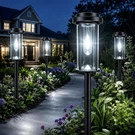 Deraysion Solar Pathway Outdoor, 8 Pack Led Garden Lights, 21-INCH. Fixed Price $63.99.