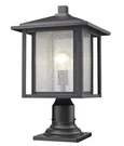 Aspen 1-LIGHT Outdoor Pier Mounted Fixture In Black. Fixed Price $326.00.