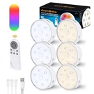 Everbrite Puck Lights With Remote, Rechargeable 2000MAH Linked Sensor Under C.... Fixed Price $32.23.