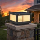 12'' Modern Solar Lamp Post Led Pillar Light Outdoor Square Black Dusk Dawn. Fixed Price $158.99.