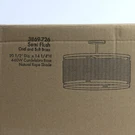 Minka 3869-726 Windward Passage 4-LIGHT Semi-flushmount Coal & Brass Rope. Fixed Price $125.00.