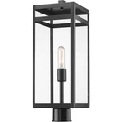Z-lite 596PHBR-BK Nuri Light 21.5 Inch Black Outdoor Post Mount Fixture. Fixed Price $186.00.