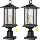 New 2X Dusk To Dawn Outdoor Post Lights 21" Large Exterior Lamp P1. Fixed Price $108.79.