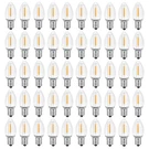 50 Pack C7 Clear Led Replacement Christmas Light Bulb Base 120V Waterpro. Fixed Price $27.62.