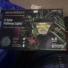 Moonrays Fusion 26158 4 Solar Path Lights, Black Plastic 18.5 X5.12 Nib. Fixed Price $20.00.