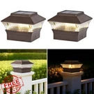 Moon-de-age Solar Post Cap Lights 2PK Brown 4X4 4X6 Fence Deck Warm. Fixed Price $44.99.