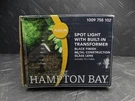 Hampton Bay 250 Lumen Black Plug-in Integrated Led Outdoor Spotlight With Timer. Fixed Price $33.99.