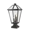 Z-lite 579PHXLS-SQPM-BK Talbot 3 Light Outdoor Pier Mounted Fixture, Black &. Fixed Price $442.00.