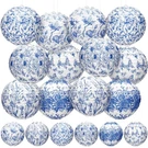 12 Pcs Blue And White Paper 8 Inch Chinoiserie Lanterns Flower H.... Fixed Price $23.27.
