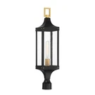 Savoy House Glendale 1LT Outdoor Post Lantern, Black/brass 5-278-144. Fixed Price $526.00.