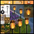 Dynaming Dual Use Solar Flame Lights Outdoor 6 Pack, Flickering Path. Fixed Price $65.99.