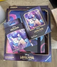 Lorcana Deck Box (1), Sleeves And Portfolio Set. Fixed Price $18.00.