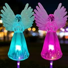 Xkyqsy 2 Pack Solar Angel Lights Outdoor Decor, Decorative Color Changing Water. Fixed Price $28.26.