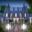 Ubright Solar Powered Lights Outdoor Waterproof Hanging For Outside 15" Metal. Fixed Price $49.63.