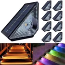 Solar Step Lights, 8 Pack Stair Outdoor Waterproof, Warm WHITE/7.... Fixed Price $50.62.
