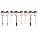 Solar-powered Outdoor Lights Set Of 8 Stainless-steel Stake For Gard.... Fixed Price $29.99.