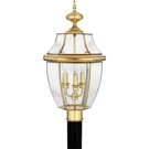 Quoizel NY9043 Brass Newbury 3-LIGHT 23"H Post Lantern With Clear Glass. Fixed Price $279.99.