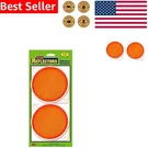 Carded Plexiglass Reflectors: Amber High Visibility Markers For Driveway Safety. Fixed Price $9.90.