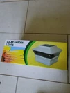 Solar Powered Post Cap Lights Led, Set Of 2, White Square Plastic Mount Outdoor. Fixed Price $55.00.