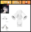 Globe Electric 17000269 110-DEGREE 240 Twin Head White Hardwired Motion Sensor. Fixed Price $47.99.