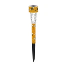 Set Of 6 True Living Floral Solar Stake Lights - Bees On Yellow Background 12". Fixed Price $15.00.