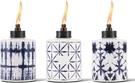 Glass Tie-dye Tabletop Torches, 3-PACK Decorative Outdoor For Patio,. Fixed Price $55.93.