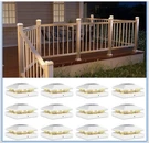 Volisun Solar Fence Post Cap Lights 12PACK, White Deck Flame Out. Fixed Price $44.89.