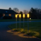 30 Inch Solar Powered Driveway Markers - Adjustable Flashing Lights Set Of 4. Fixed Price $58.58.