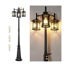 Dusk To Dawn Outdoor Lamp Post Lights Gfci Outlet, Black Pole With.... Fixed Price $218.71.