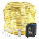 Icrgb Solar Rope Lights Outdoor, 66FT 200LED Christmas Fairy With Remot.... Fixed Price $27.89.