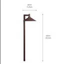 Kichler 15800-27 Archetectural Bronze 26" Led Path Light Buy More And Save!. Fixed Price $100.00.