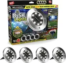Bell & Howell Disk Lights Deluxe Solar Powered 3.75 Led Garden 4 Pk. Fixed Price $28.95.
