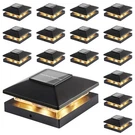 Solar Post Cap Lights Outdoor 16-PACK, Black Waterproof Powered Deck Fe.... Fixed Price $114.28.